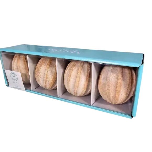 Martha Stewart Pink Terracotta Resin Eggs Set of 4 Easter...